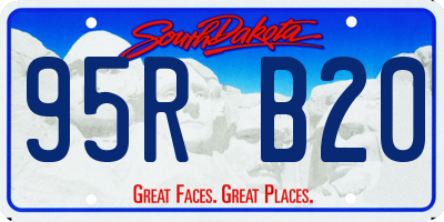 SD license plate 95RB20