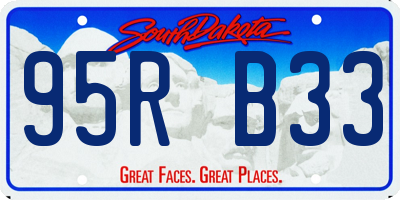 SD license plate 95RB33