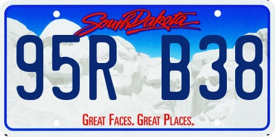 SD license plate 95RB38