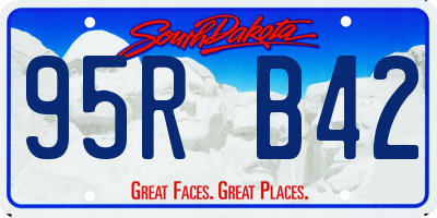 SD license plate 95RB42