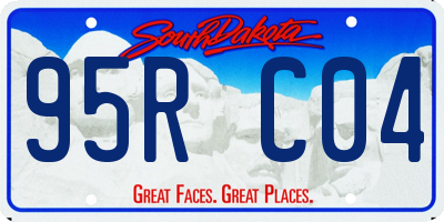 SD license plate 95RC04