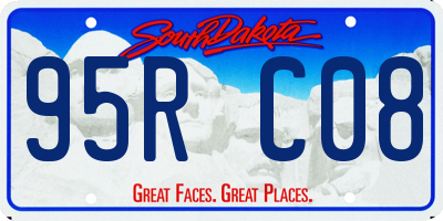 SD license plate 95RC08