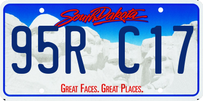 SD license plate 95RC17
