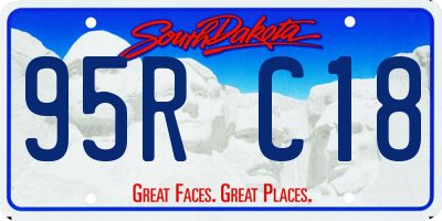 SD license plate 95RC18