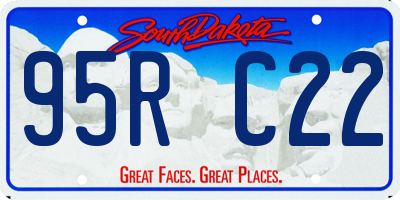 SD license plate 95RC22