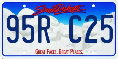 SD license plate 95RC25