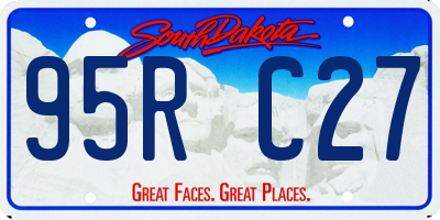 SD license plate 95RC27