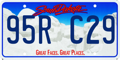 SD license plate 95RC29