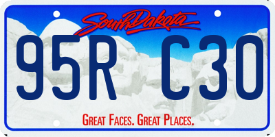SD license plate 95RC30