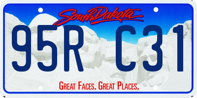 SD license plate 95RC31