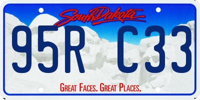 SD license plate 95RC33