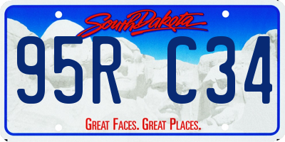 SD license plate 95RC34