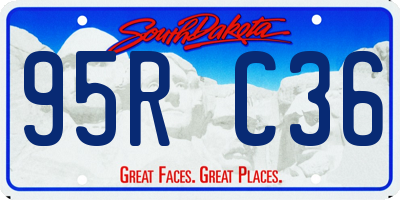 SD license plate 95RC36