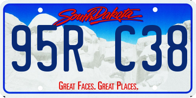 SD license plate 95RC38
