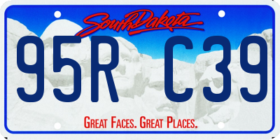 SD license plate 95RC39