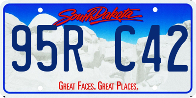 SD license plate 95RC42