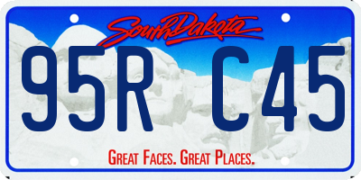 SD license plate 95RC45