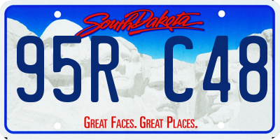 SD license plate 95RC48