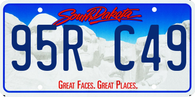 SD license plate 95RC49