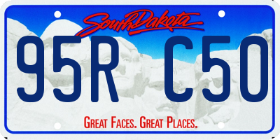 SD license plate 95RC50