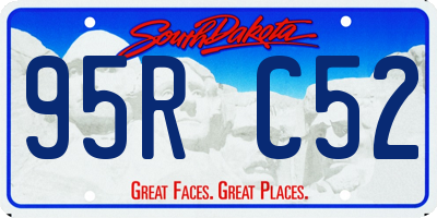 SD license plate 95RC52