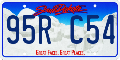 SD license plate 95RC54