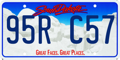 SD license plate 95RC57