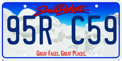 SD license plate 95RC59