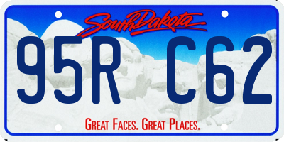 SD license plate 95RC62