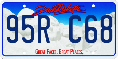 SD license plate 95RC68