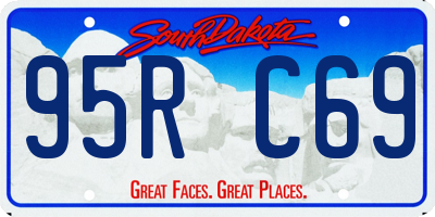 SD license plate 95RC69