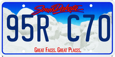 SD license plate 95RC70