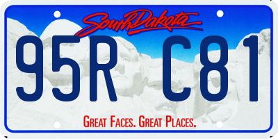 SD license plate 95RC81