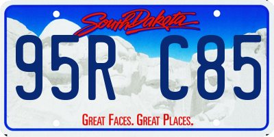 SD license plate 95RC85