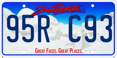 SD license plate 95RC93