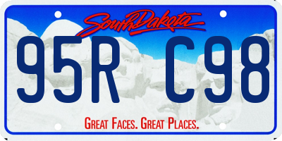 SD license plate 95RC98