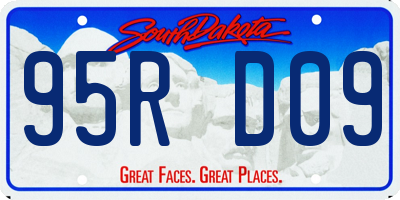 SD license plate 95RD09