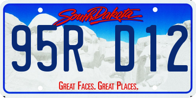 SD license plate 95RD12