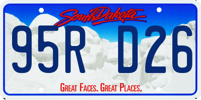 SD license plate 95RD26