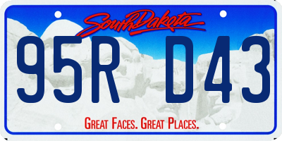 SD license plate 95RD43