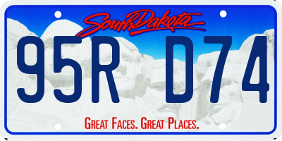 SD license plate 95RD74