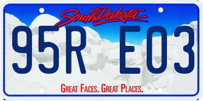 SD license plate 95RE03
