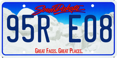 SD license plate 95RE08