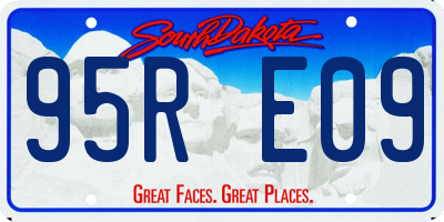 SD license plate 95RE09