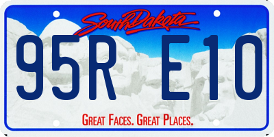SD license plate 95RE10