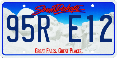 SD license plate 95RE12