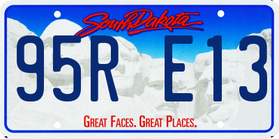 SD license plate 95RE13