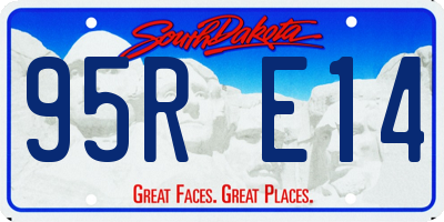 SD license plate 95RE14