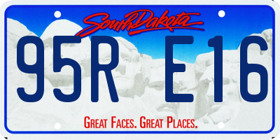 SD license plate 95RE16