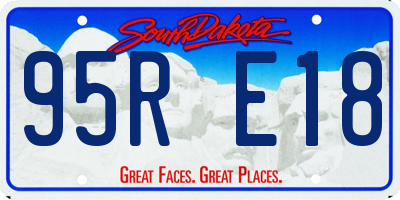 SD license plate 95RE18